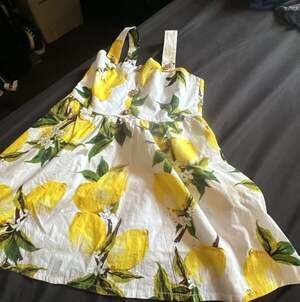 Lola + The Boys Girls Sleeveless Lemon Print Sundress